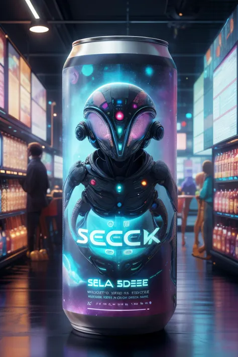 masterpiece, adstech, alien sex soda, label, text, logo, commercial, advertisement, colorful, intricate, detailed, best quality,...