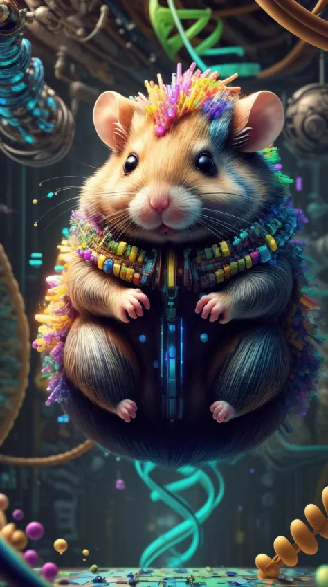 <lora:ScienceDNAStyle:0.8>ScienceDNAStyle hamster, colorful, color explosion, science, research, sci-fi <lora:add_detail:0.5> <lora:LowRa:0.5>, (Masterpiece:1.3) (best quality:1.2) (high quality:1.1)