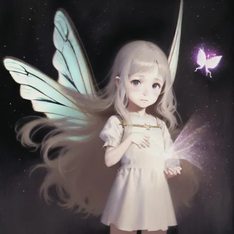 {"prompt":"Studio Lighting,Moody Lighting ,a little girl with long hair in space with butterfly wings,star,(from deeep below:1.2),realistic photo,white long stockings, ,[(outline:1.2)]MOCA2,Character illustration style,masterpiec,best quality,cut face,deep...