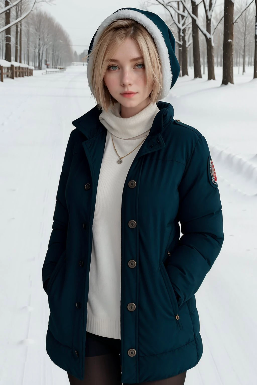 masterpiece,(best quality:1.2),girl,haircut,winter clothing,