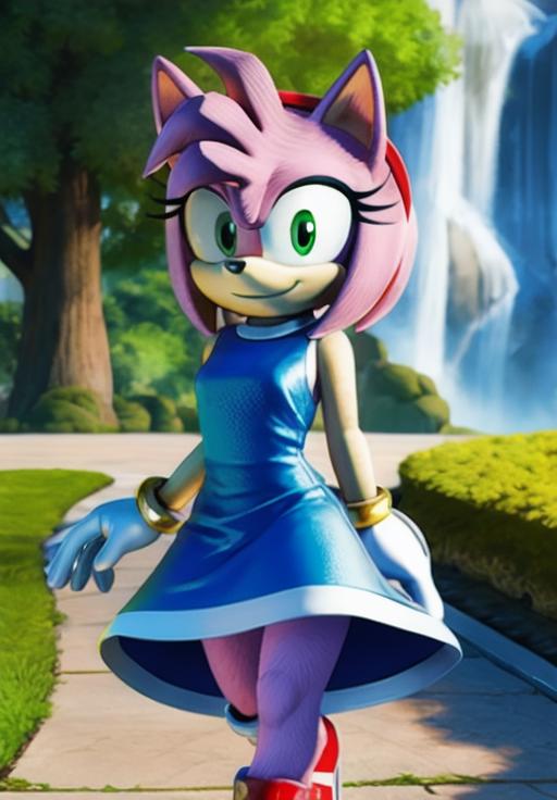 Amy_Rose, portrait, smirk, fin - SeaArt AI