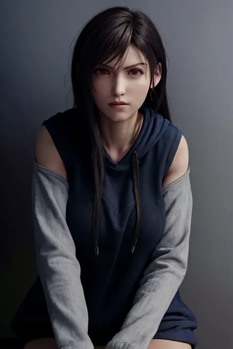 (sfw:1.2),best quality, (masterpiece:1.5),(ultra-detailed), (high quality:1.3), (high resolution),sfw,realistic,
angry, tifa lockhart, 1girl, solo,sitting, upper body,
<lora:oversized_sweater:0.6>oversized_hoodie