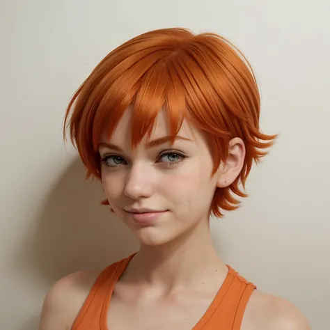 <lora:mikahhlynn:1> <lora:misty_pokemon:1> misty pokemon, short hair, orange hair