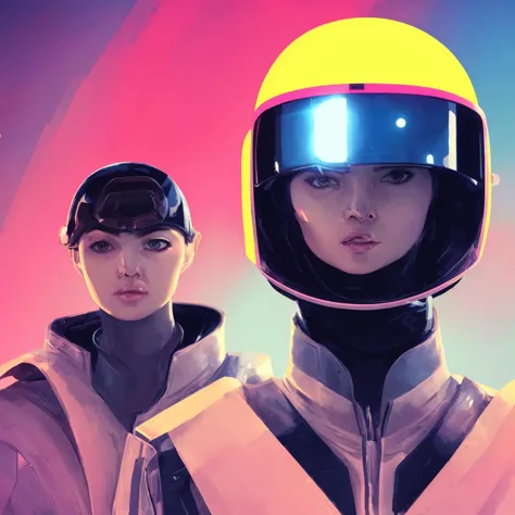 textless, cyberpunk ChristianBale CYBER RACERS, Girls in Helmets, Racing Futuristic Cars, electricity wires, neon energy, tire smoke