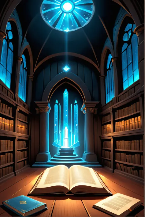 A mystical library filled with ancient Celtic manuscripts and glowing crystals, with shafts of light highlighting the dust motes in the air., illustration, 3d, cartoon,
high resolution, high quality, detailed, masterpiece, hdr, sharp,
[Studio Ghibli style],[ basety style], 
BREAK
score_9, score_8_up, score_7_up, score_6_up , amazing, beautiful, breathtaking, astonishing, brilliant, incredible,