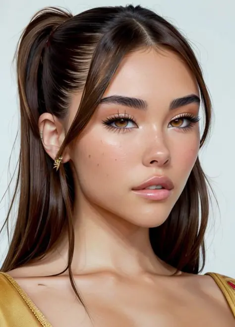 masterpiece, best quality, highest quality, perfect anatomy, perfect face, perfect eyes, (detailed skin:1.1)
<lora:madisonbeer_smf_lora_01-000003:0.9>,1girl, madisonbeer-smf, solo, brown hair, dress, realistic, portrait