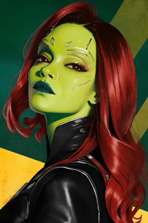 Zoe Saldana as Gamora from Guardians of the Galaxy (Lora)