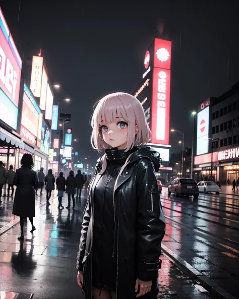 (best quality), highres, <lora:add_detail:-0.6>, <lora:ishikei_v0.1:1> 1girl, city, night, rain, raincoat, neon lights,