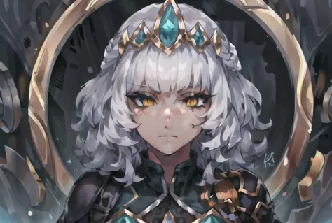 <lora:qiyanaleagueoflegends_v10:0.8>,  solo, short white hair, orange eyes, ultra realistic 8k cg, picture-perfect face, flawles...