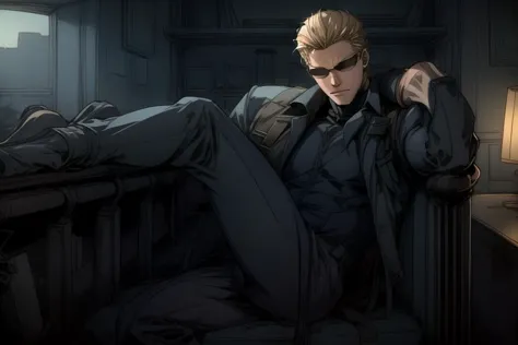 (Albert Wesker:1.4), highly detailed, highres, extremely detailed, detailed background, perfect eyes, perfect face, high quality, detailed face, anime, best quality, masterpiece, 4k, 8k, absurd resolution, cinematic lights, intricate detail, detailed hands, detailed eyes, animation, illustration, back combed hair, (blonde hair:1.4), combed back, hair back, short hair, comb back hair, (1man), back comb haircut, mature male, looking at viewer, shades, sunglasses, 1boy, black shirt, black trench coat, high definition, sharp focus, <lora:neg4all_bdsqlsz_V3.5:1>, OverallDetail, deep shadow, dimly lit, shade, animification, <lora:dreamlookai_lora_db_bb89d853_ckp_9966b693_step_3000_Wesker:0.7> wesker, <lora:Hiroyuki Kitazume:0.4>, edgQuality, Illust-InstaFilter, <lora:beard_slider_v10:-3>, <lora:gender_slider_v1:-4>, Best_QualityPos, Earth-QualityPos, BodyPositive, prettify, hotify, slick back hair, <lora:AlbertWeskerRE:0.5> AlbertWeskerRE, <lora:neg_bdsqlsz_V2:1>, pureerosface_v1, <lora:hyperdenoiser_v090:0.6>, <lora:hyperrefiner_v090:0.6><lora:REAlbertWesker:0.6> REAlbertWesker, ah1,<lora:add_detail:1>, kicking,