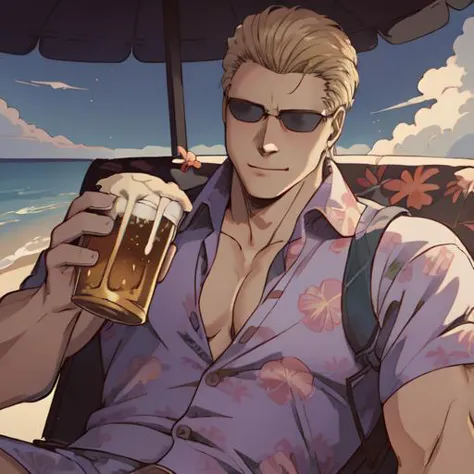 (Albert Wesker:1.4), upper body, highly detailed, highres, extremely detailed, detailed background, perfect eyes, perfect face, ...