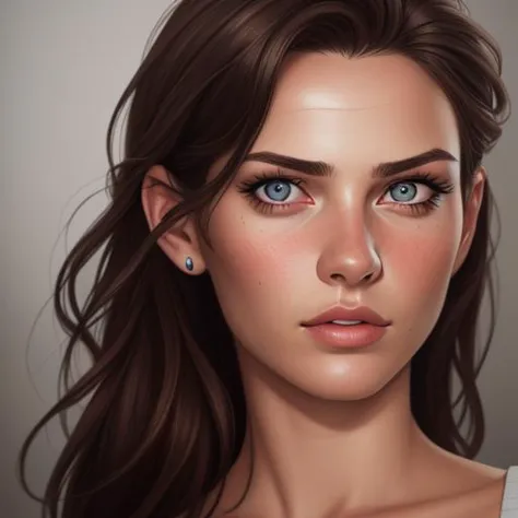 Hyperrealistic art portrait, pretty woman . Extremely high-resolution details, photographic, realism pushed to extreme, fine texture, incredibly lifelike