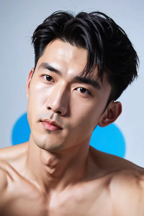(masterpiece:1.35),(bestquality:1.4),8k,ultra-detailed,photography,(ultra-realistic:1.4),8k,depth of field,1boy,adult,asian,male focus,handsome face,slim,real skin texture,well-proportioned hands,solo,thick eyebrows,topless male,boxie,<lora:add_detail:1>,(...