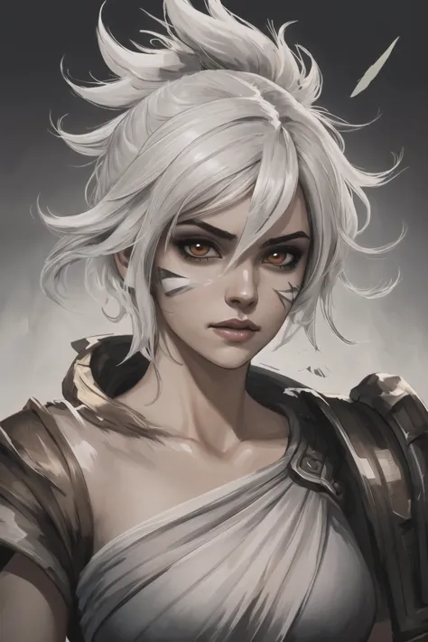 (masterpiece),best quality,portrait,upper_body,<lora:Riven-000016:0.75>,riven \(league of legends\),