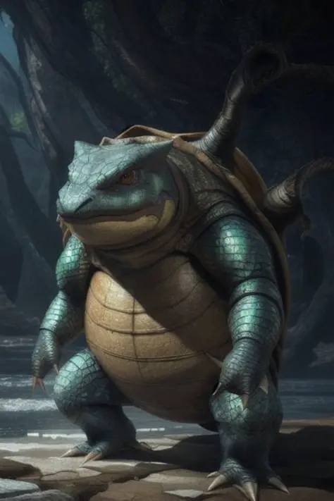 TORTANKPOKE - LORA for realistic Blastoise images