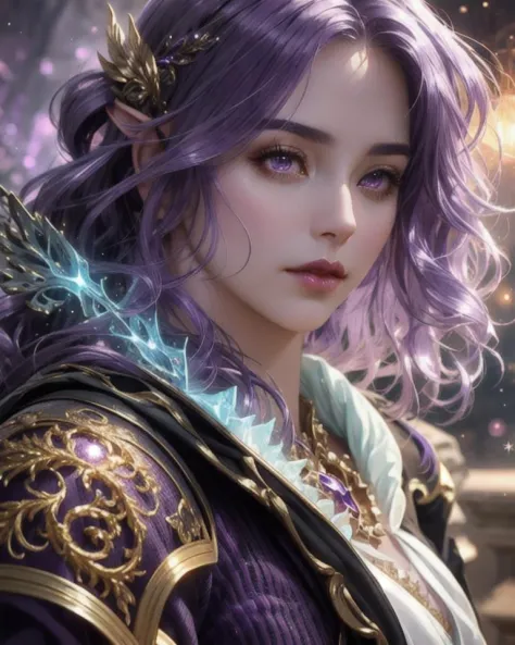 a woman princess of ice,  volumetric lighting, highly detailed,
style 3/4, Photorealism, Bokeh blur, High detail close-up head,
facing camera, realistic digital painting
portrait of a gothic female blood elf, (curly hair:1.1), (purple
hair:1.3), magical dark and red universe, magic cloth armor
with red and yellow engrave in intricate details, (abstract
background:1.2), (light particle:1.1), (very detailed skin:1.2),
(game concept:1.3), (elden ring style:1.3), (arcane style:0.8),
(depth of field:1.3), global illumination, art by hoang lap and
fuji hoko and artgerm and greg rutkowski and viktoria
gavrilenk