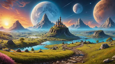 Colonists establish a thriving settlement on a terraformed moon, building domed cities to withstand the harsh lunar environment,...