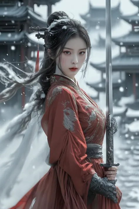 Swordswoman_白衣女子剑客