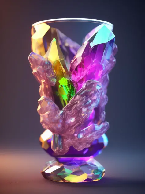 <lora:GRAALGLASS:1>crystal glass potion with cyan liquid on dark background, item in brawl stars style