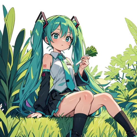 masterpiece,best_quality,masterpiece,best quality,1girl,hatsune miku,holding green onion,smol