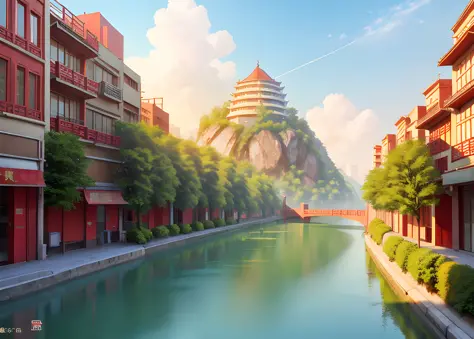 nice day in a chinesse city, 3d