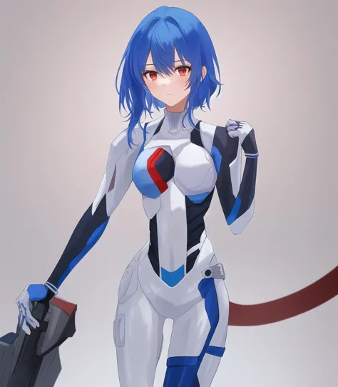 <lora:xl_pov_cheek_warming_(meme):1>ï¼1girl, blue hair, red eyes, wearing a white and blue plugsuit, looking at the camera, high-quality image, masterpiece. Translation: A female character with blue hair and red eyes, wearing a white and blue plugsuit, looking at the camera, high-quality image, masterpieceï¼ <lora:ling:1> <lora:xl_pov_cheek_warming_(meme):1>