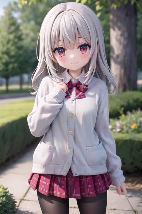 anime girl in a school uniform posing for a picture