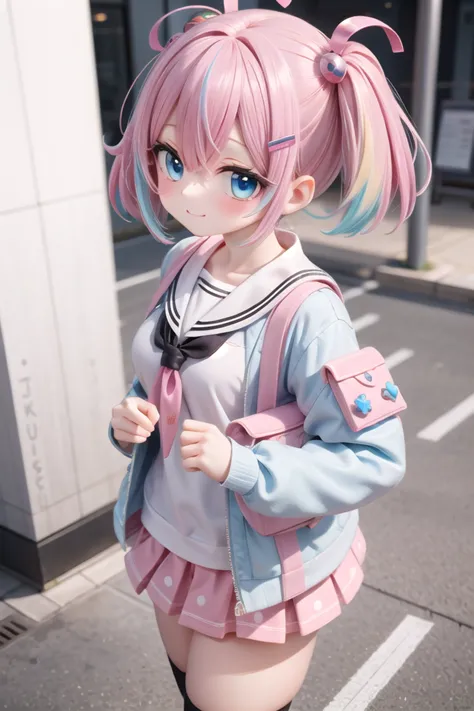 insanely detailed, absurdres, ultra-highres, ultra-detailed, best quality,
1girl, solo, nice hands, perfect hands
BREAK
(Harajuku-style Decora pank fashion:1.5), (girl with layered colorful clothing:1.3), (multiple hair clips),
knee-high socks with different patterns, carrying a plushie, standing in front of a graffiti wall
BREAK
(nsfw:-1.5)
BREAK
happy smile, laugh, closed mouth
BREAK
,
standing, cowboy shot, looking at viewer
BREAK
slender, kawaii, perfect symmetrical face, ultra cute girl, ultra cute face, ultra detailed eyes, ultra detailed hair, ultra cute, ultra beautiful
BREAK
in school ground, depth of field, ultra detailed background
BREAK
medium large breasts
BREAK
(random color hair, multicolored hair:1.2), rainbow color eyes, bob with bangs, hair between eyes