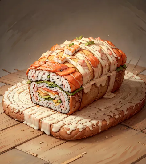 <lora:SushiStyle v1:1> SushiStyle bread