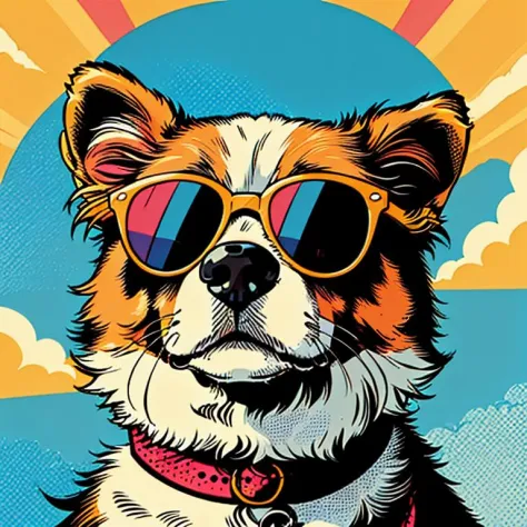 pop art,  dog, sunglasses, 
<lora:pop_art_style_v11:0.7>