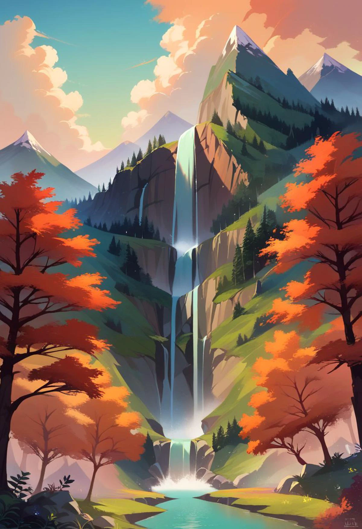 score_9, score_8_up, score_7_up, score_6_up, score_5_up, score_4_up, waterfall, mountains, forest, wind, fire, masterpiece, source_painted_concept_art
BREAK