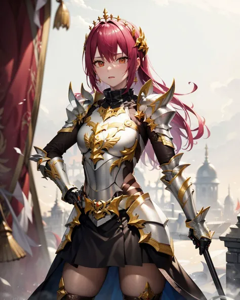 (masterpiece:1.4),(best quality:1.4) <lora:clothing_knight armor:0.8>,KnightT, golden armor