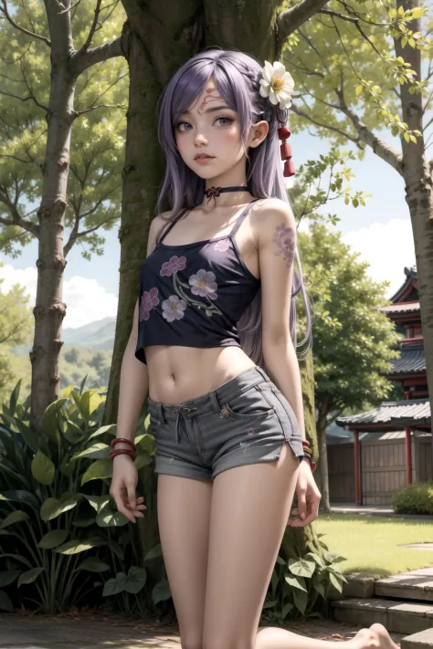 masterpiece, best quality, highly detailed, 1girl, small breasts, petite, long hair, light purple hair, ((gradient hair)), grey ...