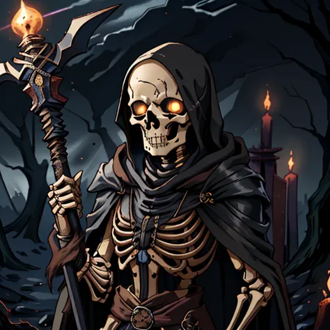 skeleton,   solo, half shot, looking at viewer, detailed background, detailed face, (<lyco:DecorationBundlev2:0.6> EbonyGoldAI t...