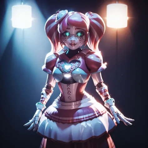 score_9, score_8_up, score_7_up,score_6_up, score_5_up, highly detailed, lighting and shadowing, high res, android, skirt, looking at the viewer, standing in a dark stage, dark stage, spotlight
<lora:kandylandPonySdxlv6-100mb:1>