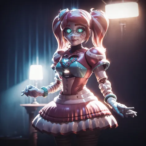 score_9, score_8_up, score_7_up,score_6_up, score_5_up, highly detailed, lighting and shadowing, high res, android, skirt, looking at the viewer, standing in a dark stage, dark stage, spotlight
<lora:kandylandPonySdxlv6-100mb:1>