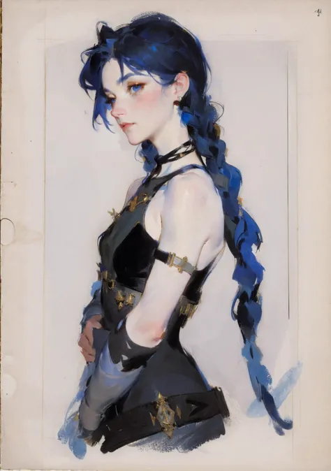 1girl,(John Singer Sargent:1.2),<lora:JinxLol (1):1>,JinxLol