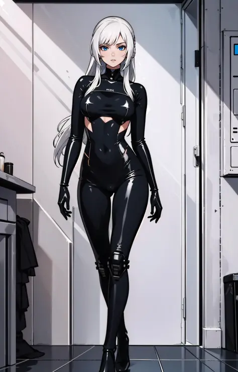 (1 Mädchen, lange Haare) (8k) (cybernetic latex) beste Qualität, Trends auf ArtStation, Meisterwerk, 