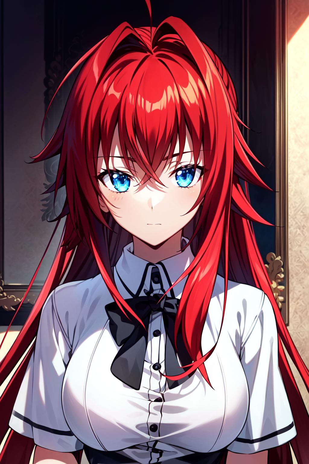 Rias gremory, Highschool DxD, choker, ((dollsuit)), ((pantyhose - SeaArt AI