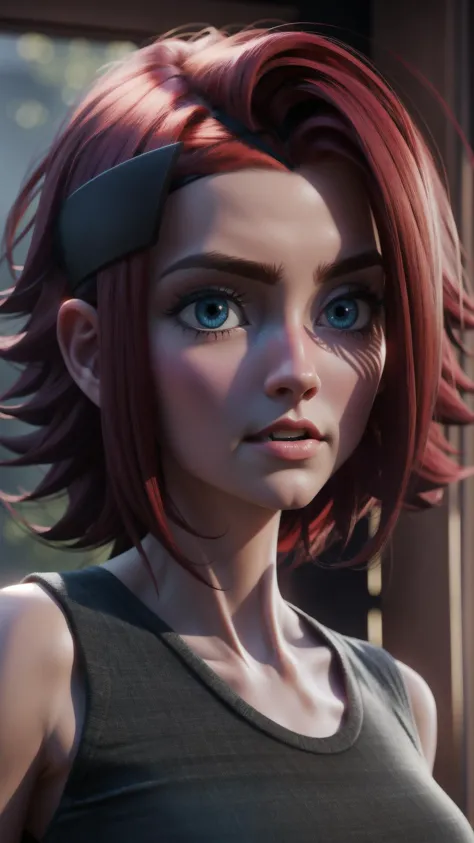 big eyes, <lora:kallentest:1> kallen stadtfeld, blue eyes, headband, red hair <lora:add_detail:0.4> BREAK, masterpiece, best quality, extremely detailed, highly quality, 4k, sharp focus, professional, sharp focus, award winning, cinematic lighting, octane render, unreal engine, volumetrics dtx, Wallpaper,