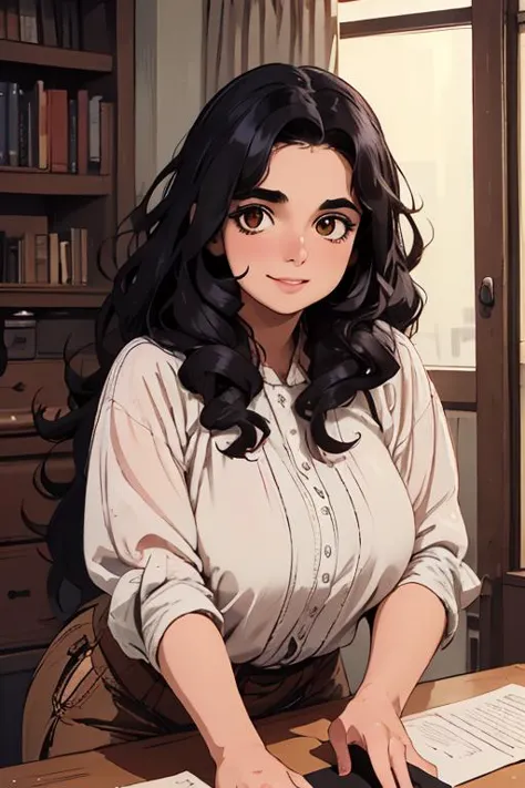 (masterpiece:1.4), high quality, high definition, sharp focus, detailed face, anime, best quality, 4k, 8k, absurd resolution, intricate detail, detailed eyes, animation, illustration, highly detailed, highres, extremely detailed, ETO_OCC, black hair, curly hair, longhair, thick eyebrows, long hair, (looking at viewer:1.4), (plump:1.2), (hazel eyes:1.3), lora:perfetfingers:1>, OverallDetail, Illust-InstaFilter, hotify, edgQuality, Earth-QualityPos, BodyPositive, Best_QualityPos, applecheek, 1girl, large breasts, indoors, (perfect arms), (detailed hands) gasping, ecstasy, seductive smile, (random pose, posing to viewer), from below, sitting, spread leg,