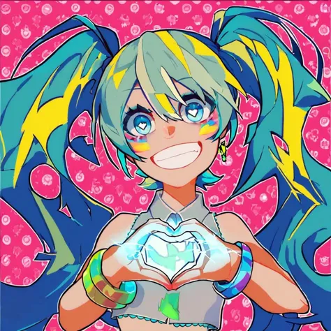 score_9, score_8_up, score_7_up, score_6_up, <lora:LAMXL_Js2_lokr_V4302:0.95> 1girl, heart, solo, smile, hair like hatsune miku,...