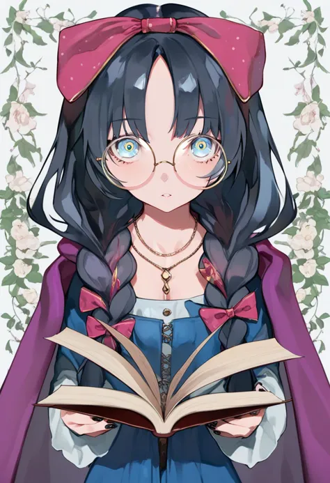 anime girl with a book in her hands