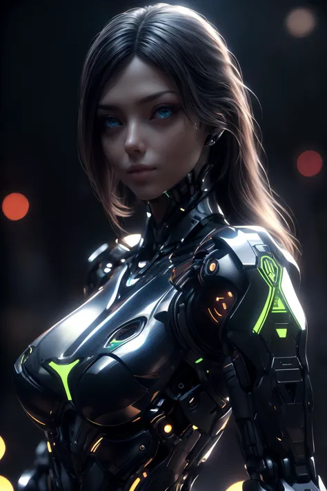 robot, mj3d style,3dmm,3d,(portrait:1.3), bokeh:1.2, sci-fi background, looking at viewer,((blue armor)), (22 years old woman), ...