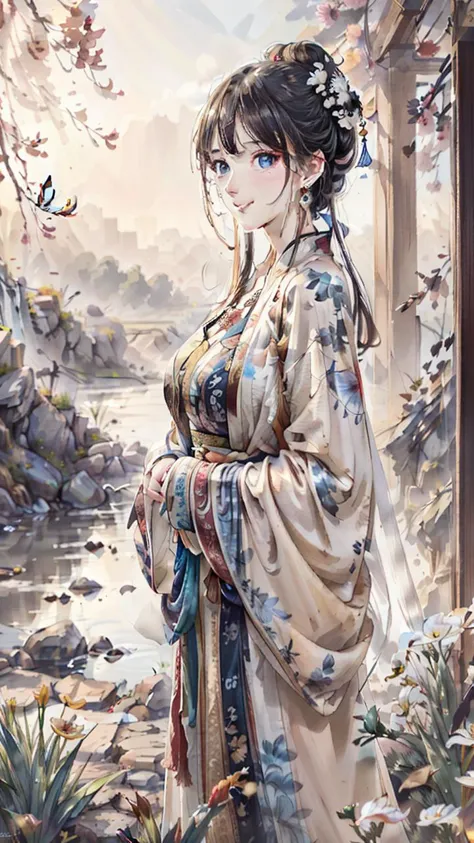 traditional chinese ink painting<lora:Moxin_10:0.5>,flower,butterfly, grass,dawn,near the lake,waterfall, trees,
shukezouma<lora...