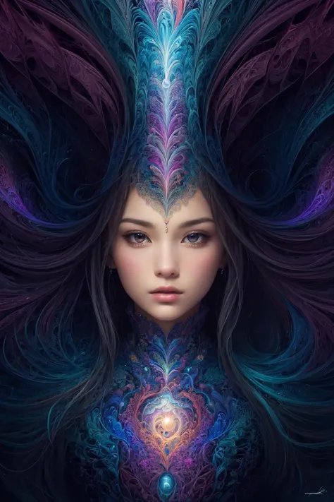 (masterpiece, top quality, best quality, official art, beautiful and aesthetic:1.2), (1girl), extreme detailed,(fractal art:1.3),colorful,highest detailed