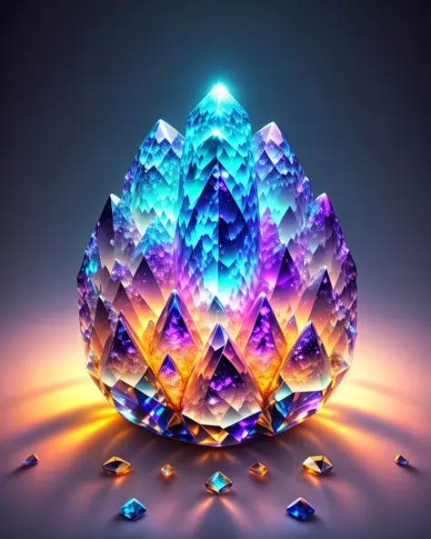 Glowing crystal