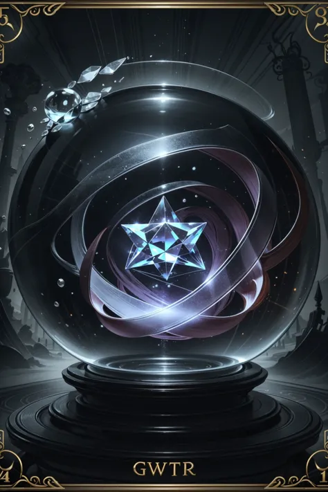 a picture of a crystal ball with a star inside