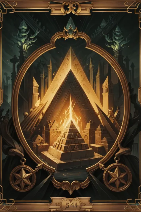 pyramid, intricate details, frame, gwentCB01_soul3142,<lora:gwentCB01:0.8>,