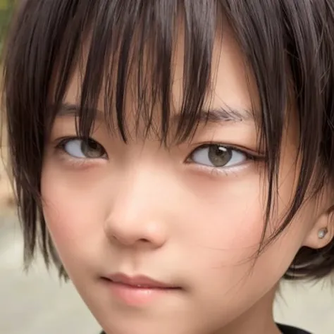 a close up of a young woman with a black shirt and a tie